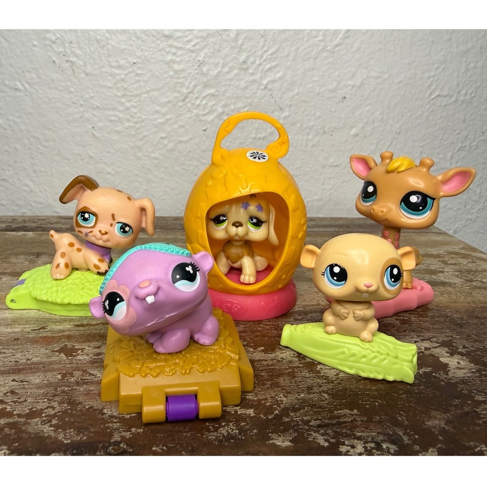 McDonald's Littlest Pet Shop Toys Set of 5 Collectible LPS Figures